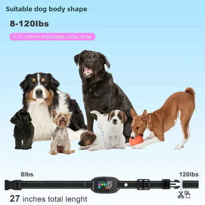 Dog Bark Collar: 8-Level Sensitivity, Rechargeable, All Sizes