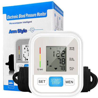 Digital Arm BP Monitor: Automatic Cuff & Heart Rate Sensor