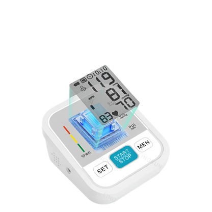 Digital Arm BP Monitor: Automatic Cuff & Heart Rate Sensor