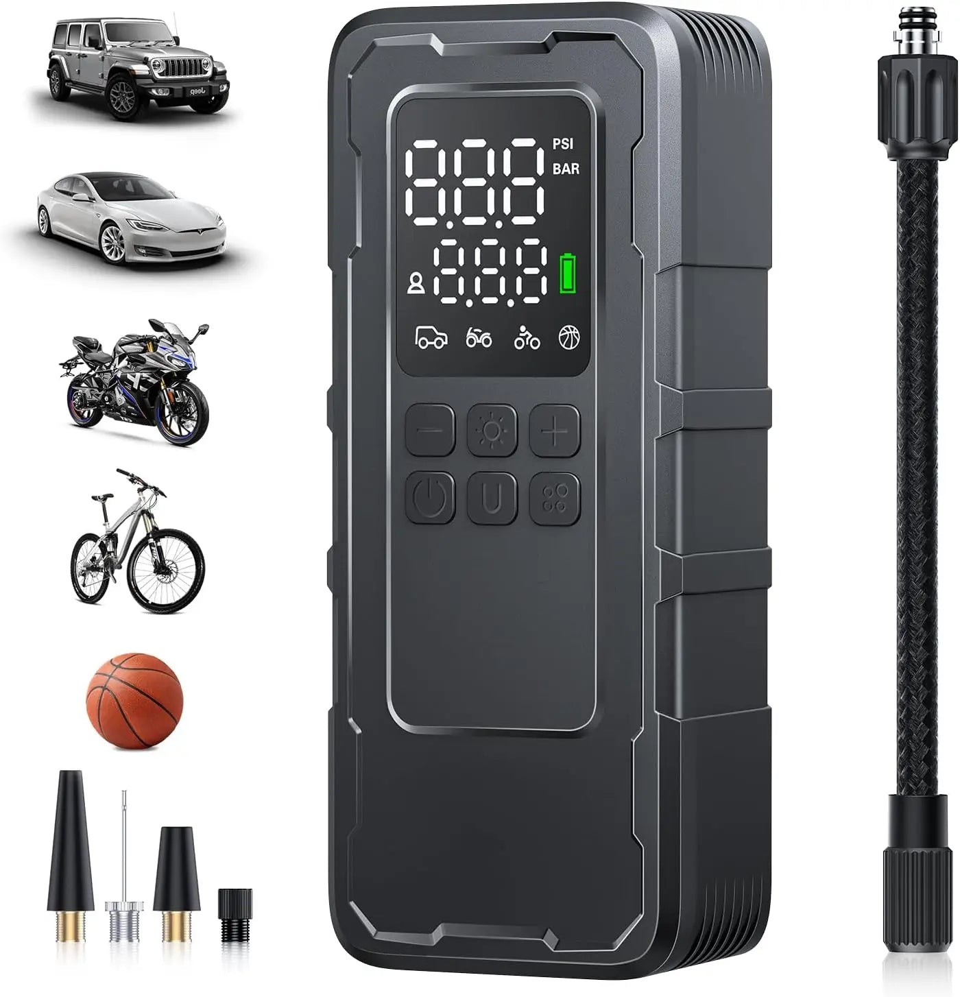 Portable 150PSI Tire Inflator, 20000mAh Air Pump with Gauge