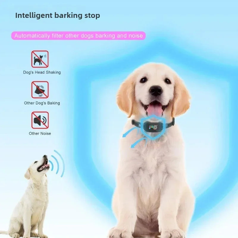 Dog Bark Collar: 8-Level Sensitivity, Rechargeable, All Sizes