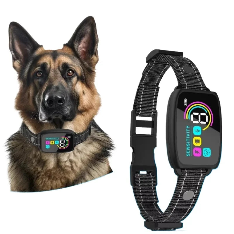 Dog Bark Collar: 8-Level Sensitivity, Rechargeable, All Sizes